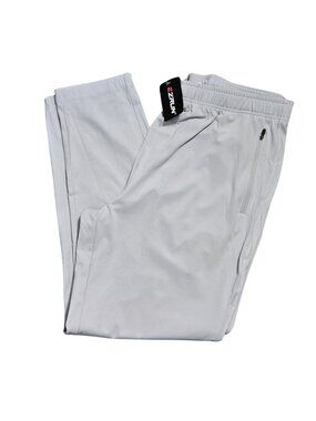NWT | Men's Light Gray Technical Performance Athletic Joggers Zippers | Large